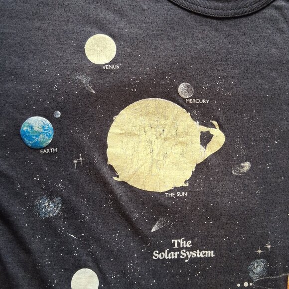 1986 Teena Houck Harlequin The Solar System Single Stitch Black T-Shirt Adult L - Picture 3 of 12